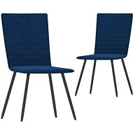 Dining chairs 2 pcs blue velvet - Dining Chair