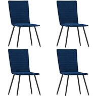 Dining chairs 4 pcs blue velvet - Dining Chair