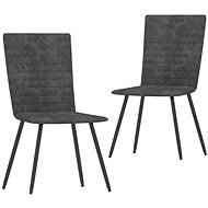 Dining chairs 2 pcs gray velvet - Dining Chair