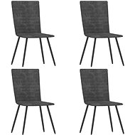 Dining chairs 4 pcs gray velvet - Dining Chair