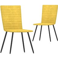 Dining chairs 2 pcs yellow velvet - Dining Chair