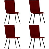 Dining chairs 4 pcs burgundy velvet - Dining Chair