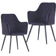 Dining chairs 2 pcs black velvet - Dining Chair