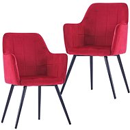 Dining chairs 2 pcs dark red velvet - Dining Chair