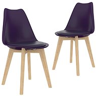Dining chair 2 pcs lilac plastic - Dining Chair
