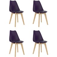 Dining chairs 4 pcs lilac plastic - Dining Chair