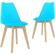 Dining chair 2 pcs blue plastic - Dining Chair