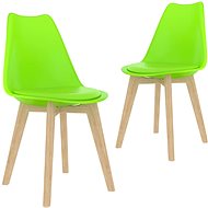 Dining chair 2 pcs green plastic - Dining Chair
