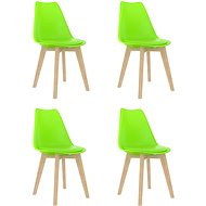 Dining chair 4 pcs green plastic - Dining Chair