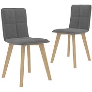 Dining chairs 2 pcs light gray textile - Dining Chair
