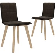 Dining chairs 2 pcs brown textile - Dining Chair