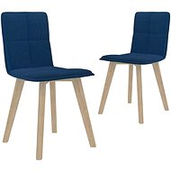 Dining chairs 2 pcs blue textile - Dining Chair