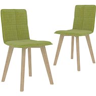 Dining chairs 2 pcs green textile - Dining Chair