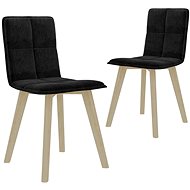 Dining chairs 2 pcs black textile - Dining Chair