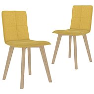 Dining chairs 2 pcs mustard yellow textile - Dining Chair