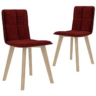 Dining chairs 2 pcs burgundy textile - Dining Chair