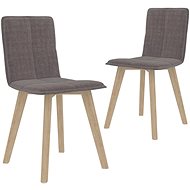 Dining chairs 2 pcs taupe textile - Dining Chair