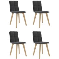 Dining chairs 4 pcs dark gray textile - Dining Chair