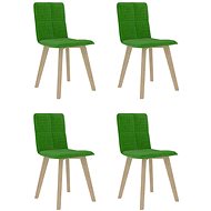 Dining chairs 4 pcs green textile - Dining Chair