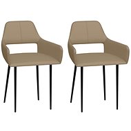 Dining chair 2 pcs cappuccino faux leather - Dining Chair