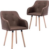 Dining chairs 2 pcs taupe textile - Dining Chair