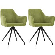 Dining chairs 2 pcs light green velvet - Dining Chair