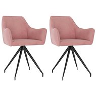Dining chairs 2 pcs pink velvet - Dining Chair