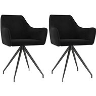 Dining chairs 2 pcs black velvet - Dining Chair