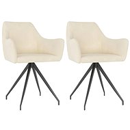 Dining chairs 2 pcs cream velvet - Dining Chair