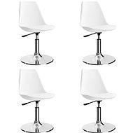 Swivel dining chairs 4 pcs white faux leather - Dining Chair