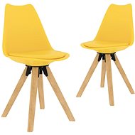 Dining chairs 2 pcs yellow - Dining Chair