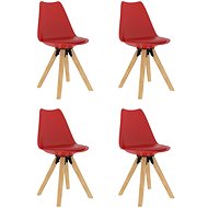 Dining chairs 4 pcs red - Dining Chair