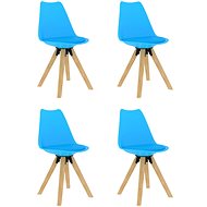 Dining chairs 4 pcs blue - Dining Chair