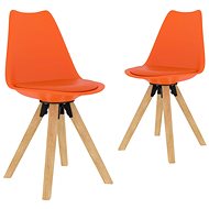 Dining chairs 2 pcs orange - Dining Chair