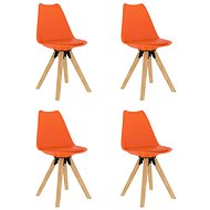 Dining chairs 4 pcs orange - Dining Chair