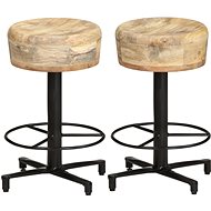 Bar stools 2 pcs 52 cm solid mango wood - Bar Stool