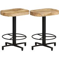 Bar stools 2 pcs 52 cm solid mango wood - Bar Stool