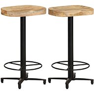 Bar stools 2 pcs 66 cm solid mango wood - Bar Stool