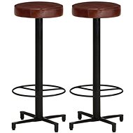 Bar stools 2 pcs 76 cm genuine leather - Bar Stool