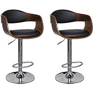 Bar Stools, 2 pcs, Bent Wood and Artificial Leather - Bar Stool