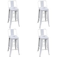 Bar Stools 4 pcs White Steel - Bar Stool