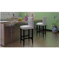 Bar Stools 4 pcs White Artificial Leather - Bar Stool