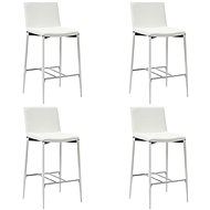 Bar Stools 4 pcs White Synthetic Leather - Bar Stool