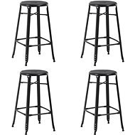 Bar stools 4 pcs black steel - Bar Stool