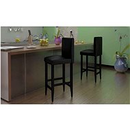 Bar Stools 4 pcs Black Synthetic Leather - Bar Stool