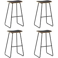 Bar stools 4 pcs black faux leather - Bar Stool