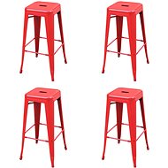 Bar stools 4 pcs red steel - Bar Stool