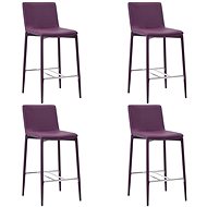 Bar stools 4 pcs purple faux leather - Bar Stool
