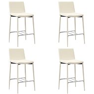 Bar Stools 4 pcs Cream Artificial Leather - Bar Stool