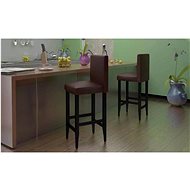Bar Stools 4 pcs Dark Brown Faux Leather - Bar Stool